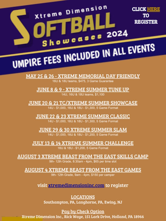 Xtreme Dimensions Softball Camps Tournaments Clinics